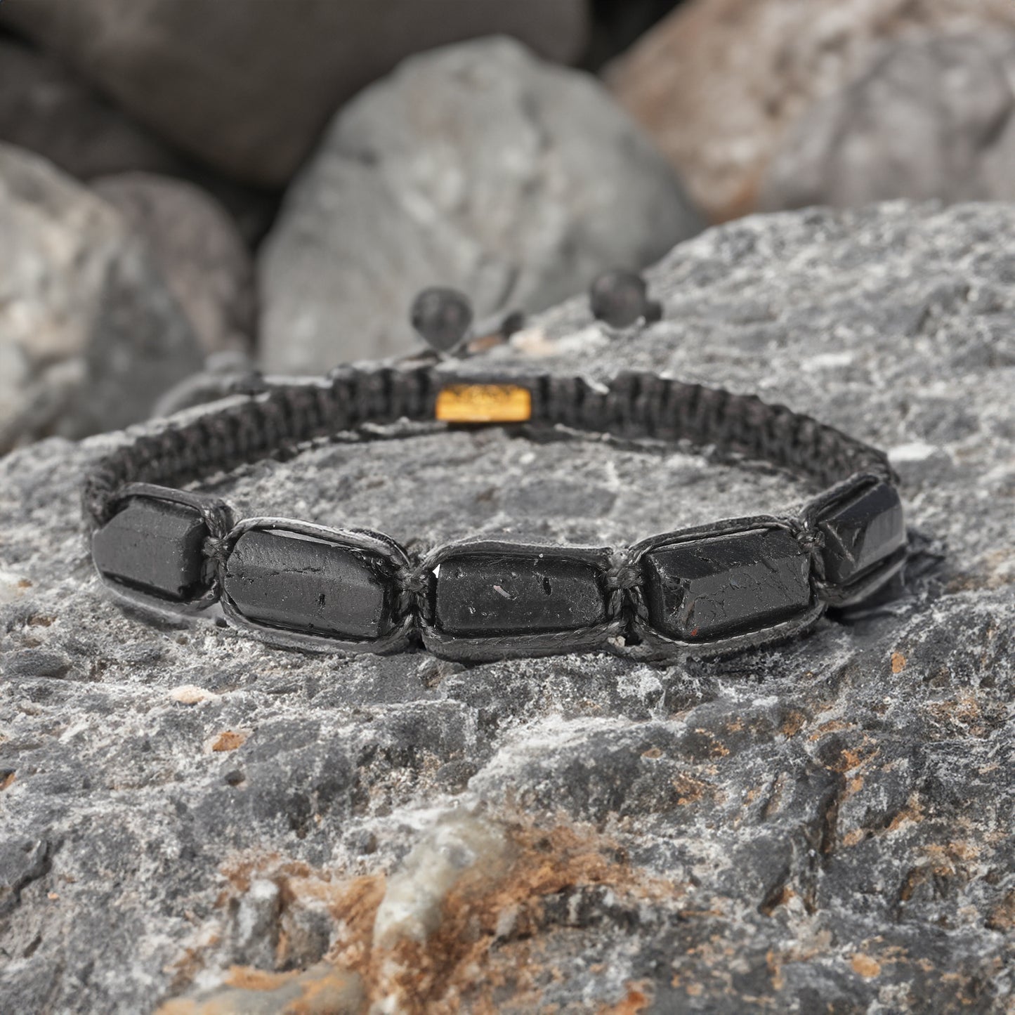 Men's Women's Black Tourmaline Bead Bracelet, Natural Stone, Trend 2023 2024 Stylish, European, Classic Healing Protection Therapy