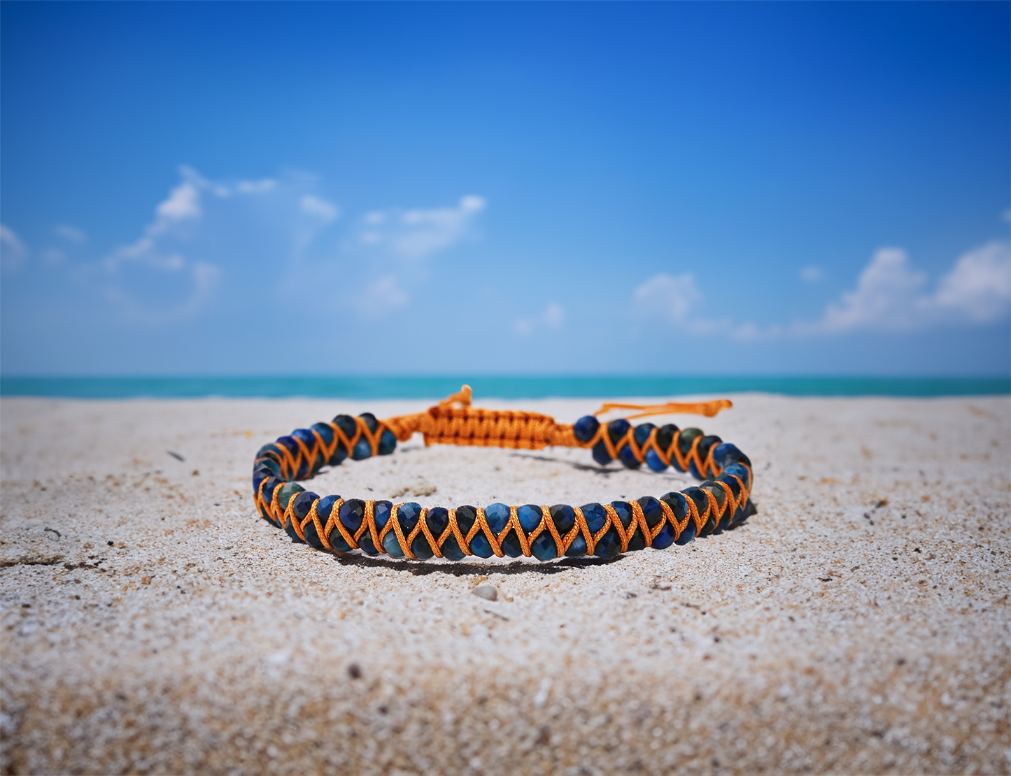 Blue Tiger Eye Boho Faceted Crystal Bead Woven Bracelet Adjustable High Quality Natural Stones Style Stunning Chakra Jewelry