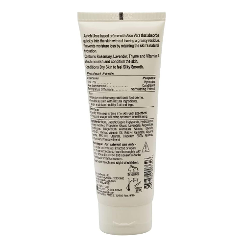 ClearZal Nutritional Foot Food Cream with Aloe Vera, Urea Based Cream, Quick Absorbing, Non-Greasy, Retains Skins Natural Hydration, Conditions Rough Dry Skin To Silky Smooth