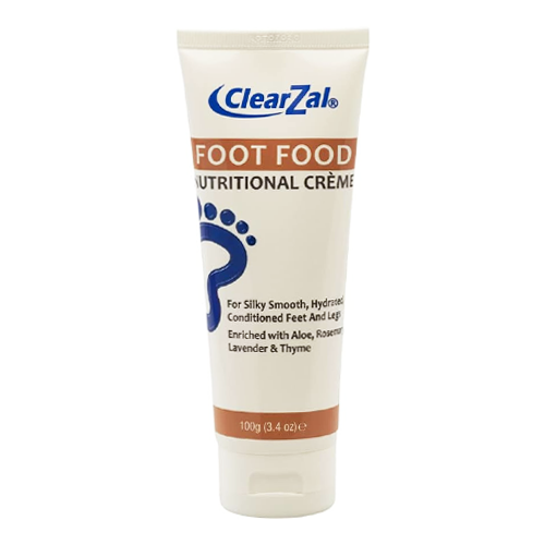ClearZal Nutritional Foot Food Cream with Aloe Vera, Urea Based Cream, Quick Absorbing, Non-Greasy, Retains Skins Natural Hydration, Conditions Rough Dry Skin To Silky Smooth