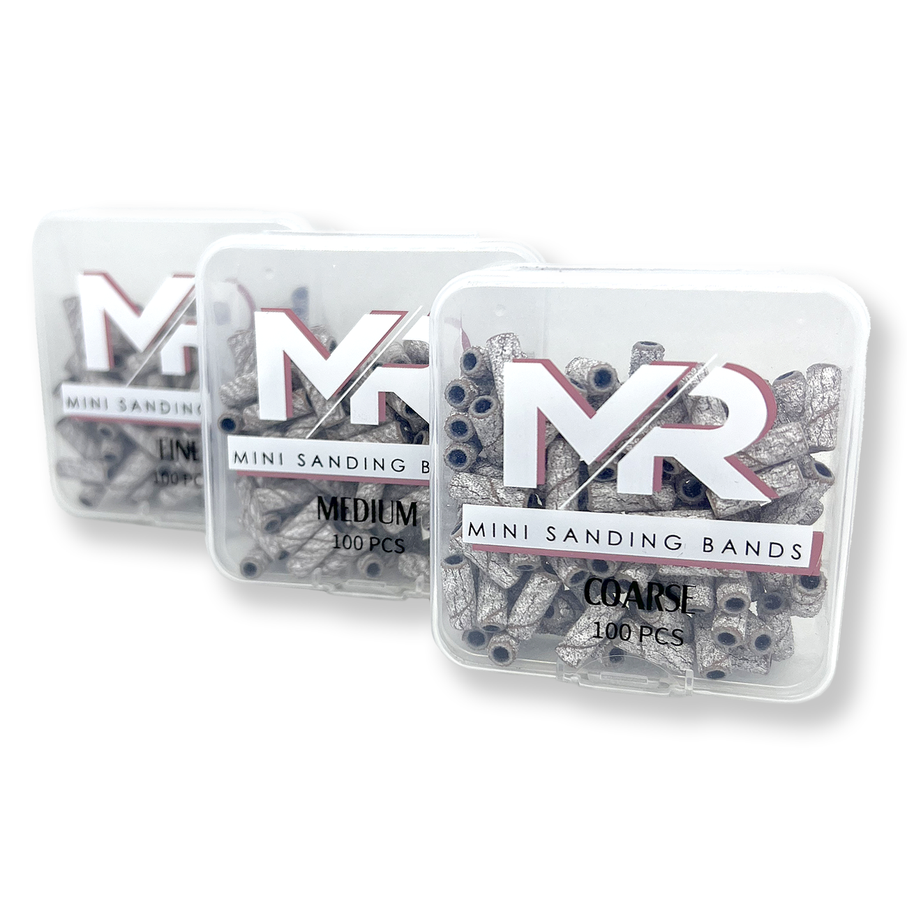 MR Mini Sanding Bands White High Quality Shaping Smoothing Nails Pro Bits Coarse Fine Medium