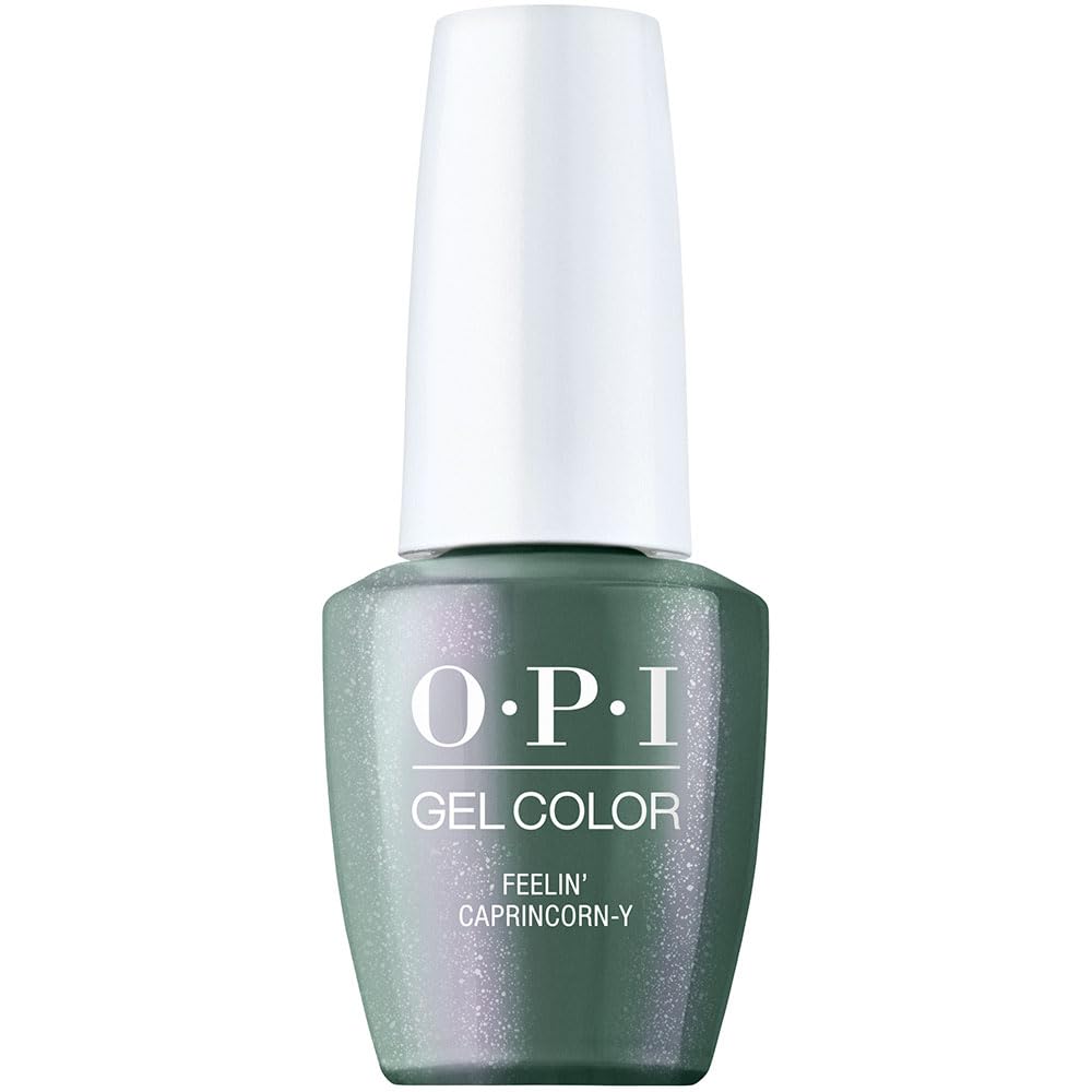 OPI GelColor Feelin' Capricorn-y GCH016 Sage Green Shimmer Gel Nail Polish Big Zodiac Energy Collection Fall 2023