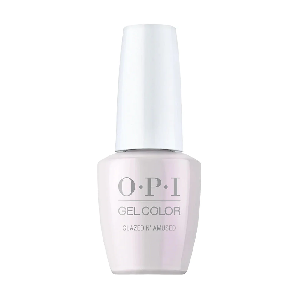 OPI GelColor Glazed N' Amused, Soak-Off Gel Polish, OPI Your Way Collection, Spring 2024, Pearl Pink Sheer, Professional, 0.5 fl oz