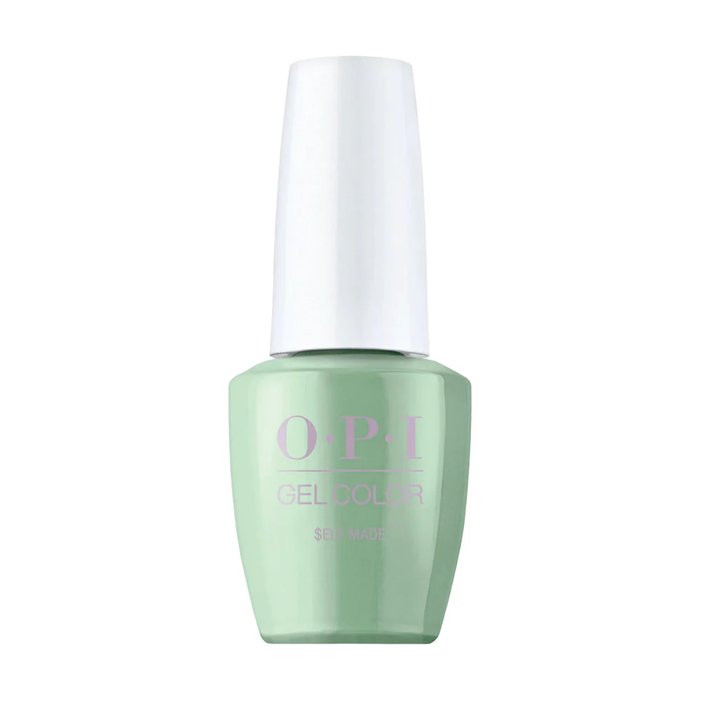 OPI GelColor $elf Made, Soak-Off Gel Polish, OPI Your Way Collection, Spring 2024, Stunning Green Creme, Professional, 0.5 fl oz