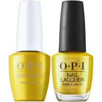 OPI GelColor + Matching Nail Lacquer The Leo-nly One GCH023 Gold Pearl Gel Nail Polish Big Zodiac Energy Collection Fall 2023