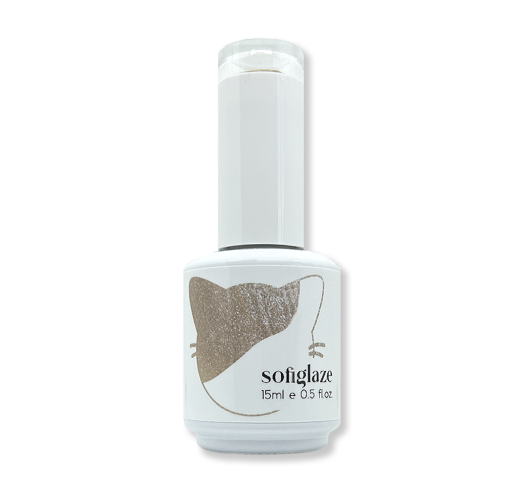 Sofiglaze Soak-Off Gel Nail Polish, Diamond Cat Eye Series, Gold Dust #CE04, High Quality Reflective Colors