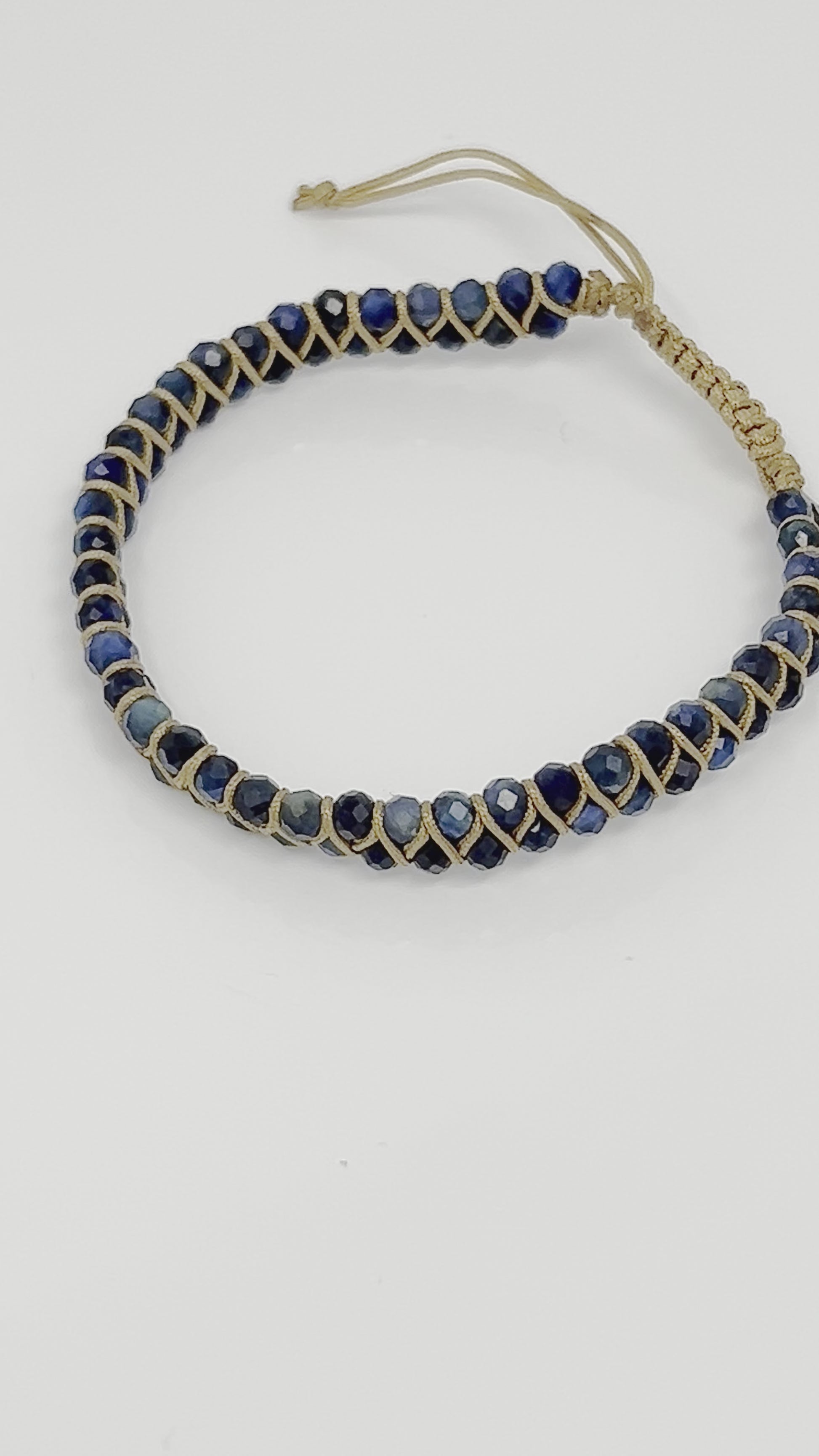 Blue Tiger Eye Boho Faceted Crystal Bead Woven Bracelet Adjustable High Quality Natural Stones Style Stunning Chakra Jewelry