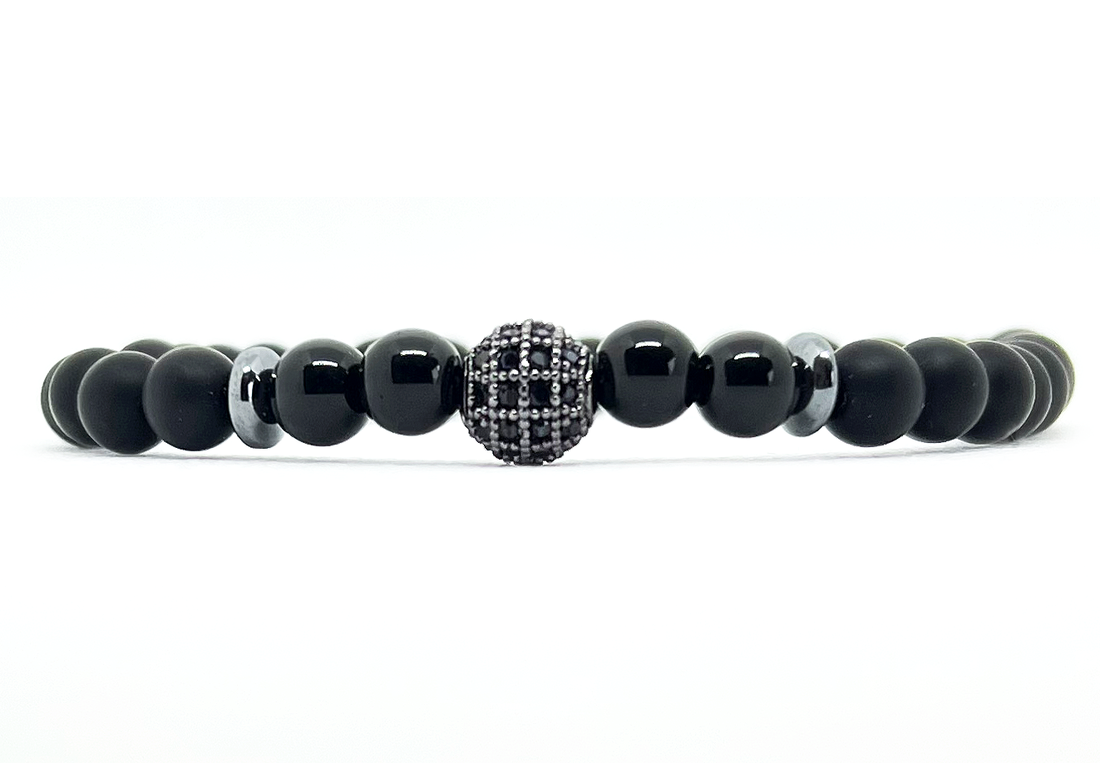 Black Onyx crystals can be used for grounding, protection and self control which shield us against negative energy. Each stone is hand selected to ensure a high quality piece of jewelry. Handmade - Natural Stone - Black Onyx Beaded Bracelets 6 mm