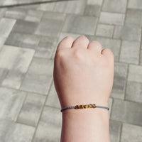 Copper Bead Tibetan Drawstring Blue Bracelet