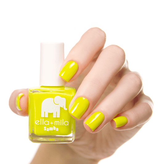 Sheer neon yellow {matte finish}. Vegan. Animal Cruelty-Free. Quick Dry. Chip Resistant. ella+mila Samba Collection Nail Polish - Copabikini