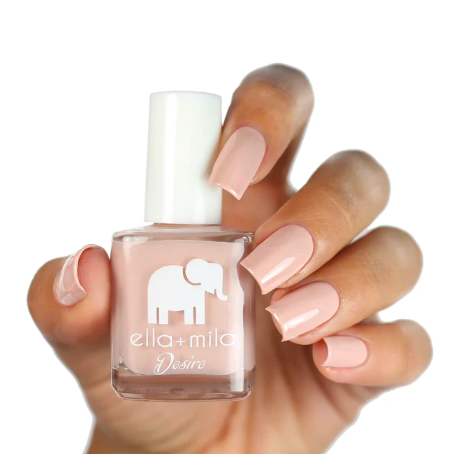 Light neutral nude. Vegan. Animal Cruelty-Free. Quick Dry. Chip Resistant. ella+mila Desire Collection Nail Polish - Light To The Touch