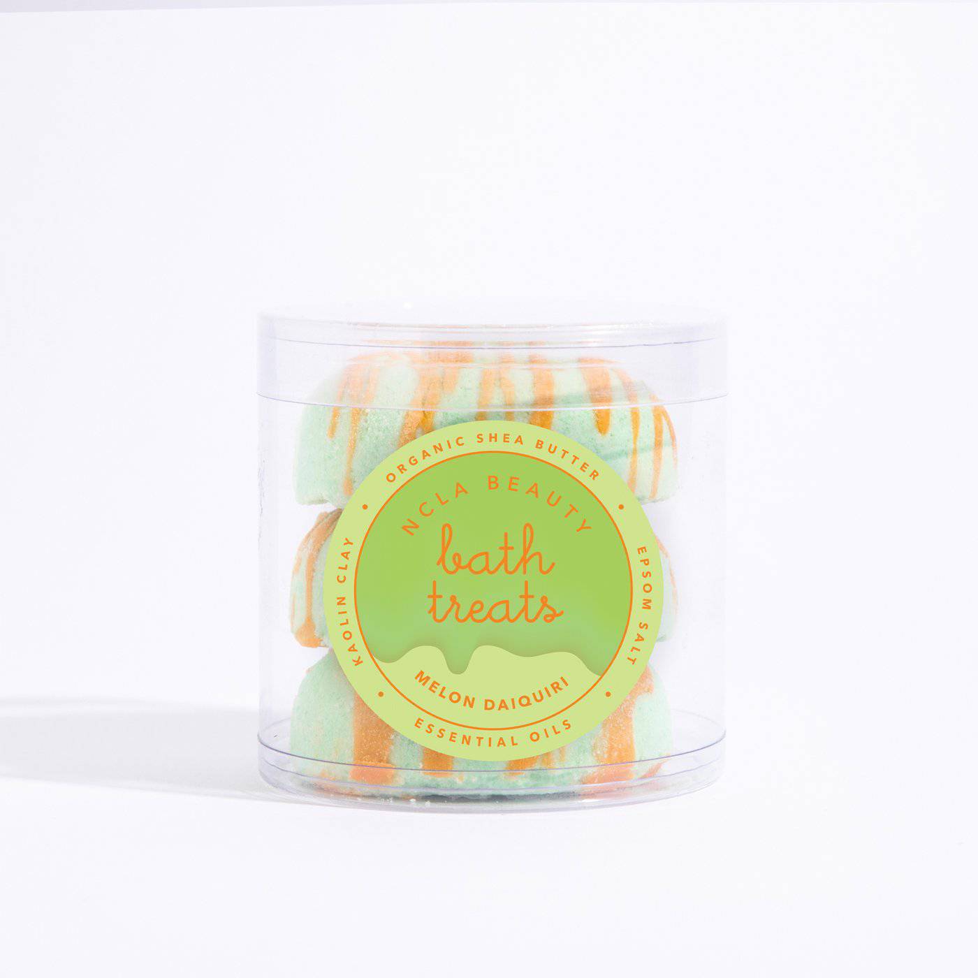 NCLA Beauty Bath Bomb Treat Set Melon Daiquiri Soft Nourishing Skin-Soothing Vegan 100% Natural Cruelty-Free Hydrating
