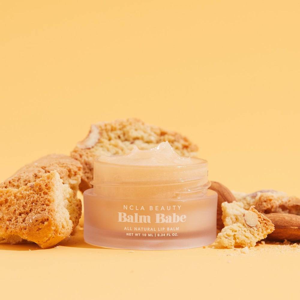 NCLA Beauty Balm Babe Lip Balm Almond Cookie 100% Natural Vegan Soothes Nourishes Smooth Hydrated