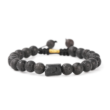 Black Tourmaline Bracelet - Handmade Natural Stone Black Tourmaline - Lava Rock Beads - Adjustable - Men's Women's Jewelry - Healing Therapy Protection