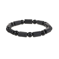 Black Tourmaline Bracelet, Handmade Natural Stone, Black Agate Bead Protection Grounding Courage Healing Stones Jewelry Gift Any Occasion Men's Women's