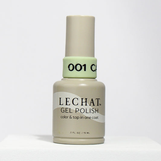 LeChat Cactus #LG001, Color and Top in One Coat, Soak-Off Gel Nail Polish, Spring Green Cream Finish, One Coat Coverage, High Gloss Shine