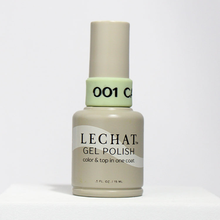 LeChat Cactus #LG001, Color and Top in One Coat, Soak-Off Gel Nail Polish, Spring Green Cream Finish, One Coat Coverage, High Gloss Shine