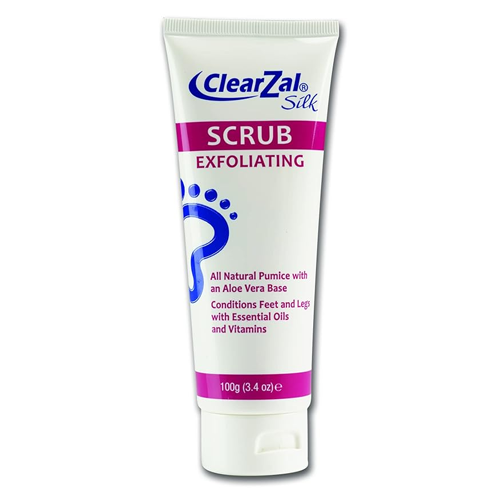 ClearZal Scrub Exfoliating Natural Pumice, Conditions Feet and Legs, Repairs Cracked Heels, Loosens Calluses Dry Skin