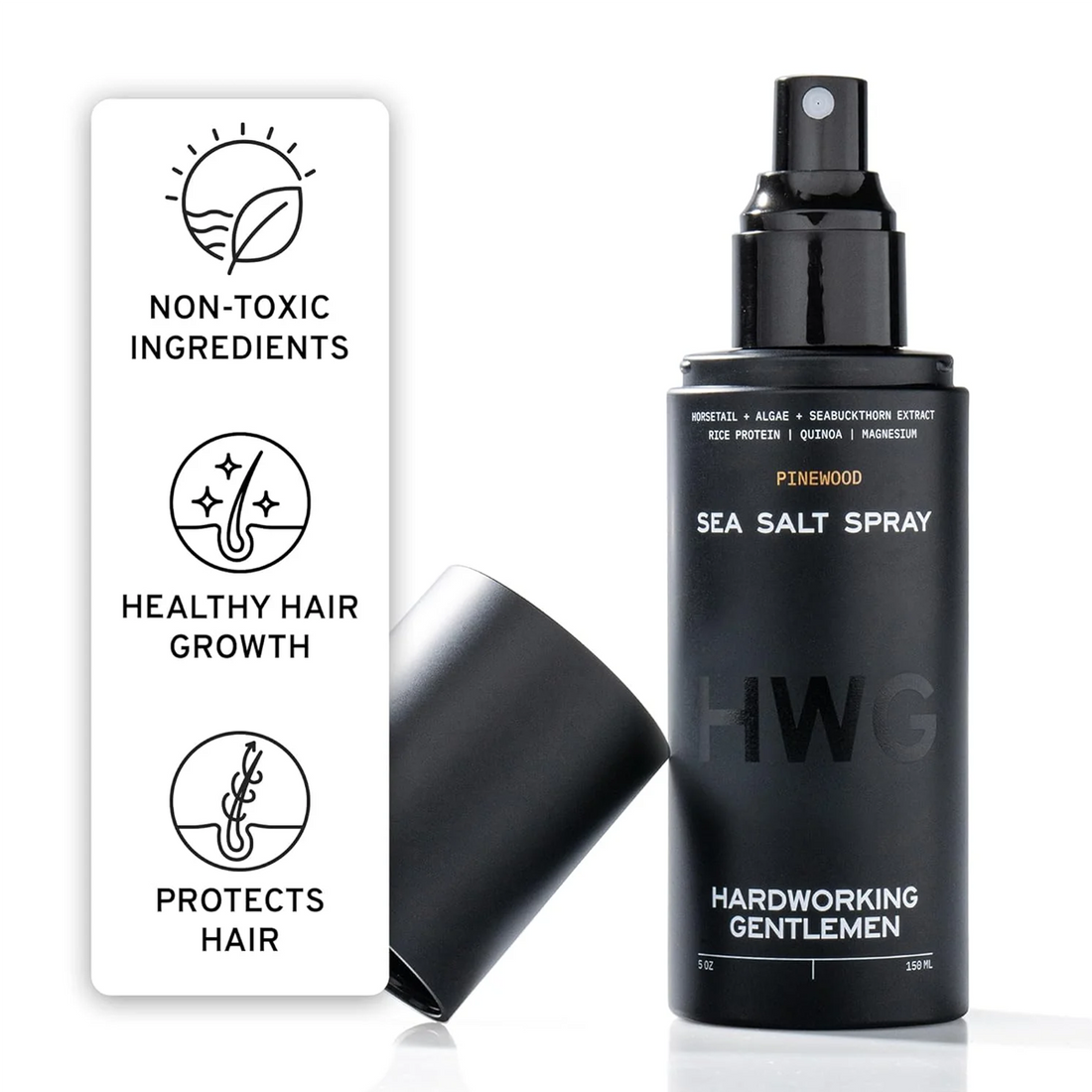 Hardworking Gentlemen Texturizing Sea Salt Hair Spray adds volume grit style signature pinewood scent freshen up hair scalp healthier