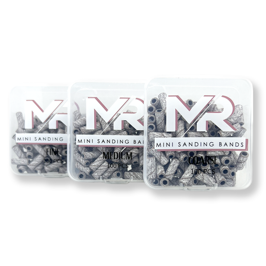 MR Mini Sanding Bands White High Quality Shaping Smoothing Nails Pro Bits Coarse Fine Medium