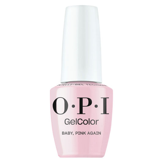 OPI Baby Pink Again, Make 'Em Jelly Collection Summer 2025, GelColor Soak-Off Gel Polish Intelli-Gel Technology, Soft Pink Opaque Gel Nail Polish