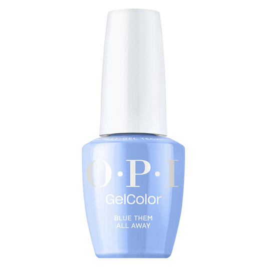 OPI Blue Them All Away, Make 'Em Jelly Collection Summer 2025, GelColor Soak-Off Gel Polish Intelli-Gel Technology, Electric Blue Opaque Gel Nail Polish