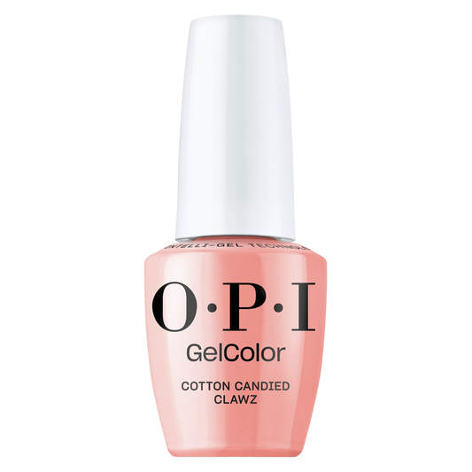 OPI Cotton Candied Clawz, Make 'Em Jelly Collection Summer 2025, GelColor Soak-Off Gel Polish Intelli-Gel Technology, Candy Pink Milky Jelly Gel Nail Polish