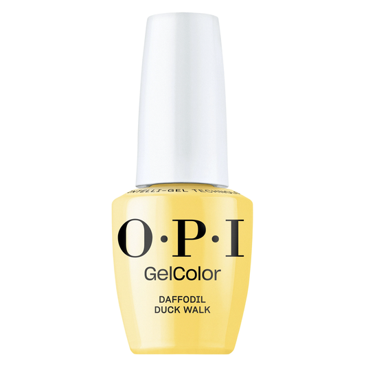 OPI Daffodil Duck Walk, Make 'Em Jelly Collection Summer 2025, GelColor Soak-Off Gel Polish Intelli-Gel Technology, Yellow Opaque Gel Nail Polish