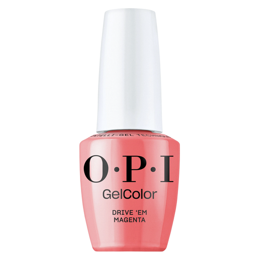 OPI Drive 'Em Magenta, Make 'Em Jelly Collection Summer 2025, GelColor Soak-Off Gel Polish Intelli-Gel Technology, Fuchsia Opaque Gel Nail Polish