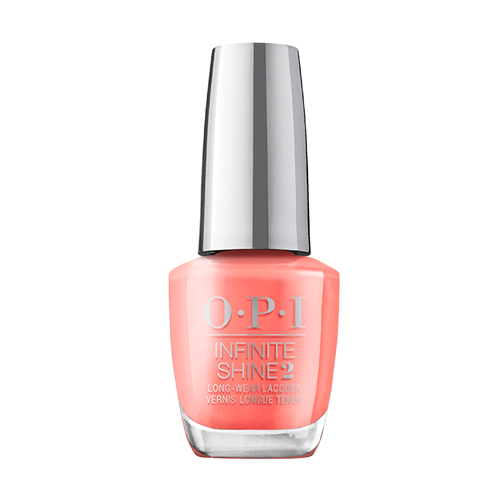 OPI Infinite Shine Nail Lacquer Flex On The Beach Watermelon Orange Red Shade Summer Make The Rules Collection Summer 2023