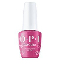 OPI Follow Your Heart GelColor GCHK05 Deep Pink Creme Soak-Off Gel Polish Intelli-Gel Technology Hello Kitty 50th Anniversary Collection 2024