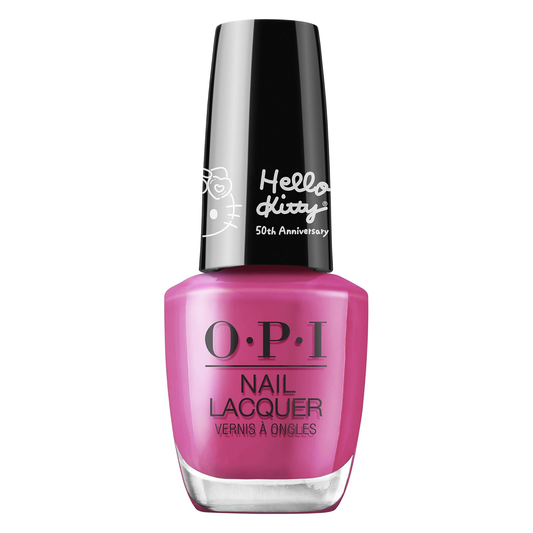 OPI Hello Kitty 50th Collection 2024, Follow Your Heart, Nail Lacquer, Deep Pink Creme, Vegan