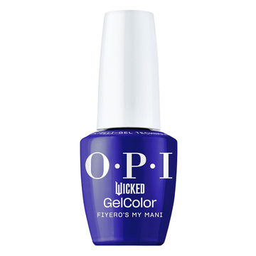 OPI Fiyero's My Mani, Wicked Collection Holiday 2024, GelColor Soak-Off Gel Polish Intelli-Gel Technology, Cobalt Blue Polish