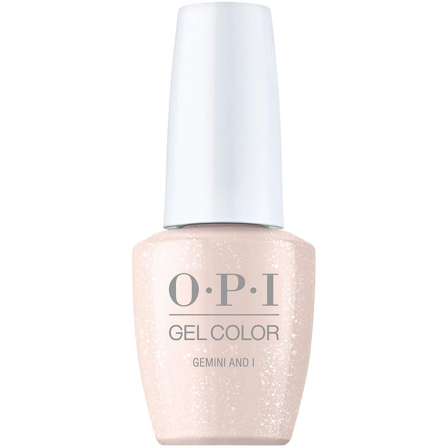 OPI GelColor Gemini and I GCH022 Soft White Shimmer Gel Nail Polish Big Zodiac Energy Collection Fall 2023