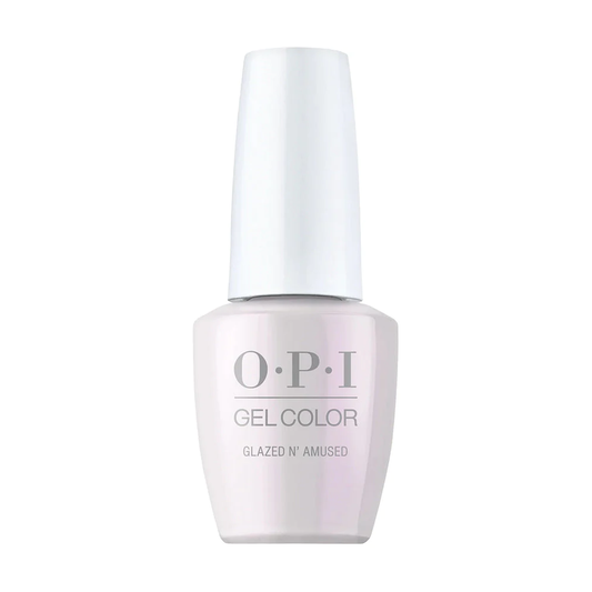 OPI GelColor Glazed N' Amused, Soak-Off Gel Polish, OPI Your Way Collection, Spring 2024, Pearl Pink Sheer, Professional, 0.5 fl oz