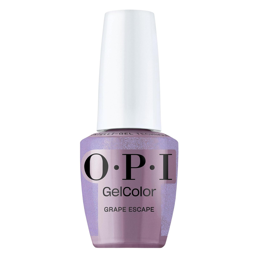 OPI Grape Escape, OPI'm Dreaming Collection Spring 2025, GelColor Soak-Off Gel Polish Intelli-Gel Technology, Shimmery Sheer Purple Gel Nail Polish