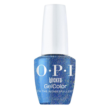 OPI I'm The Wonderfullest, Wicked Collection Holiday 2024, GelColor Soak-Off Gel Polish Intelli-Gel Technology, Blue Shimmer Polish