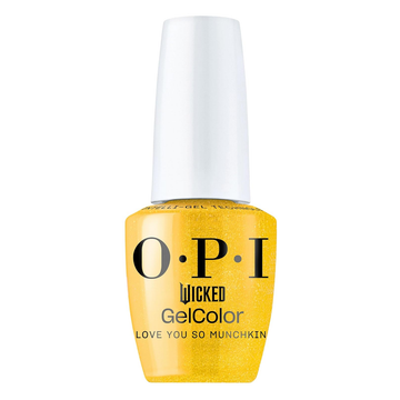 OPI Love You So Munchkin, Wicked Collection Holiday 2024, GelColor Soak-Off Gel Polish Intelli-Gel Technology, Yellow Gold Shimmer Polish