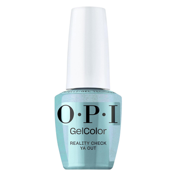 OPI Reality Check Ya Out, OPI'm Dreaming Collection Spring 2025, GelColor Soak-Off Gel Polish Intelli-Gel Technology, Shimmery Teal Gel Nail Polish