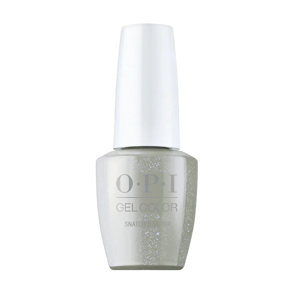 OPI GelColor Snatch'd Silver, Soak-Off Gel Polish, OPI Your Way Collection, Spring 2024, White Iridescent Shimmer, Professional, 0.5 fl oz