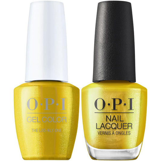 OPI GelColor + Matching Nail Lacquer The Leo-nly One GCH023 Gold Pearl Gel Nail Polish Big Zodiac Energy Collection Fall 2023