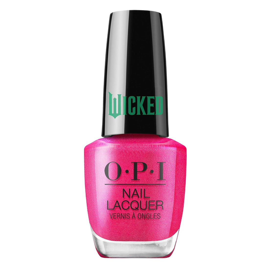 OPI Glinda The Good, Wicked Collection Holiday 2024, Nail Lacquer, Hot Pink Shimmer Polish