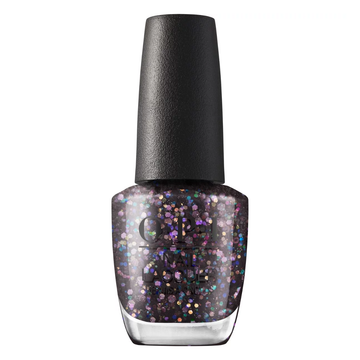 OPI Hot & Coaled Nail Lacquer Terribly Nice Collection Holiday 2023 Black Multicolored Glitter