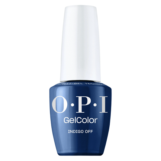 OPI IndigGO OFF, Make 'Em Jelly Collection Summer 2025, GelColor Soak-Off Gel Polish Intelli-Gel Technology, Deep Blue Jelly Gel Nail Polish