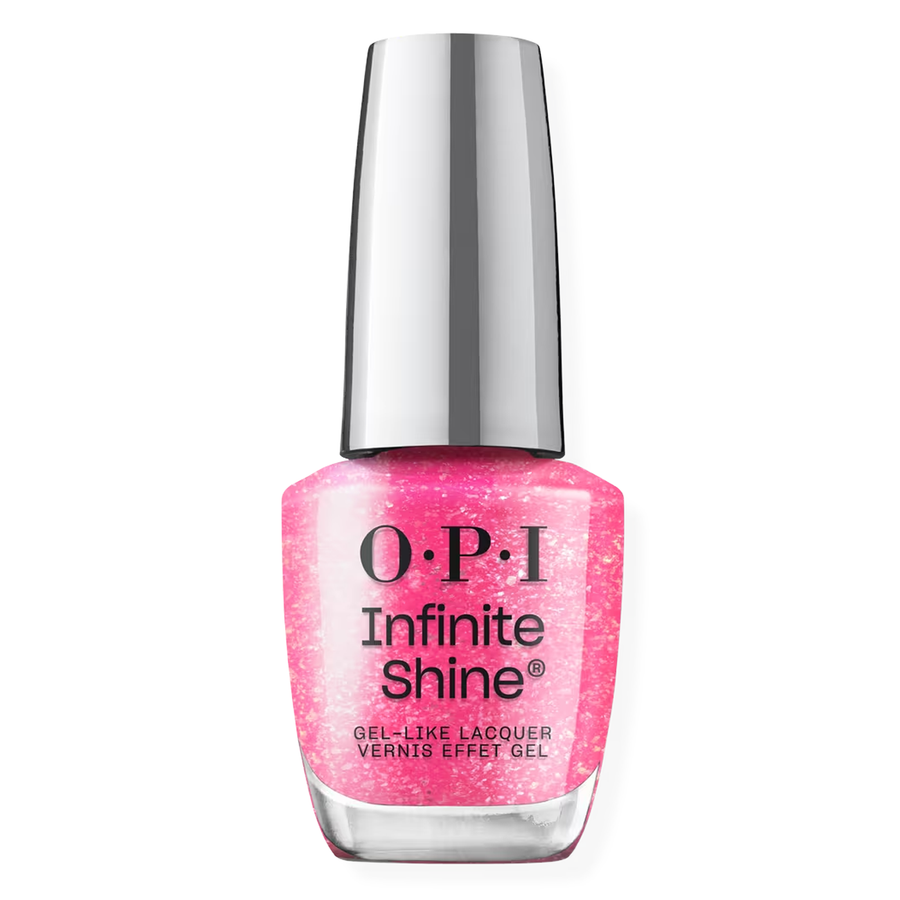 OPI Glossed In Your Thoughts, Infinite Shine Nail Lacquer, OPI'm Dreaming Collection Spring 2025, Hot Pink Shimmer Long-Lasting Polish