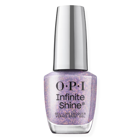 OPI Where Time Stuns Still, Infinite Shine Nail Lacquer, OPI'm Dreaming Collection Spring 2025, Shimmery Sheer Purple Long-Lasting Polish