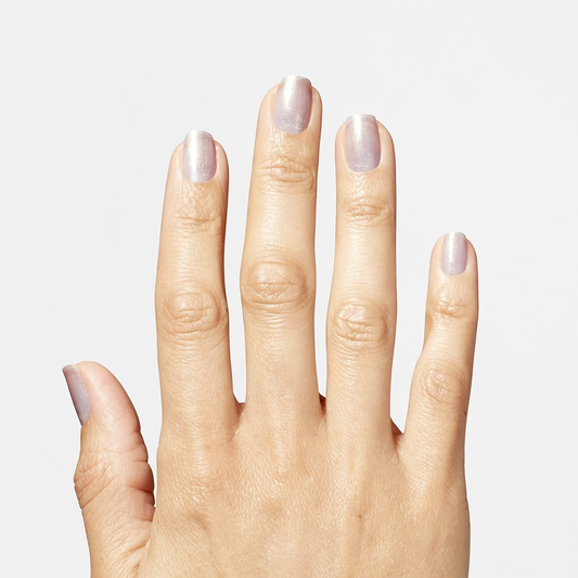 OPI Let's Be Friends Forever GelColor GCHK01 Sheer Silver Shimmer Soak-Off Gel Polish Intelli-Gel Technology Hello Kitty 50th Anniversary Collection 2024