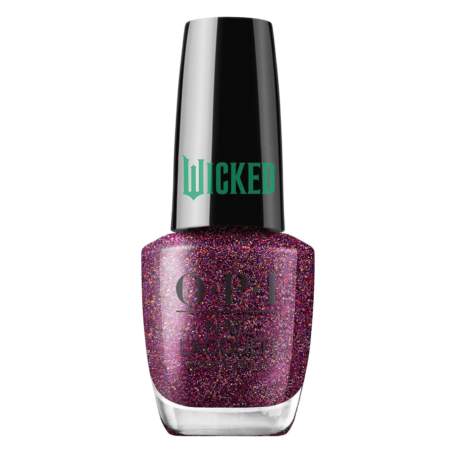 OPI Let's Rejoicify, Wicked Collection Holiday 2024, Nail Lacquer, Purple Polish with Red Gold Shimmer