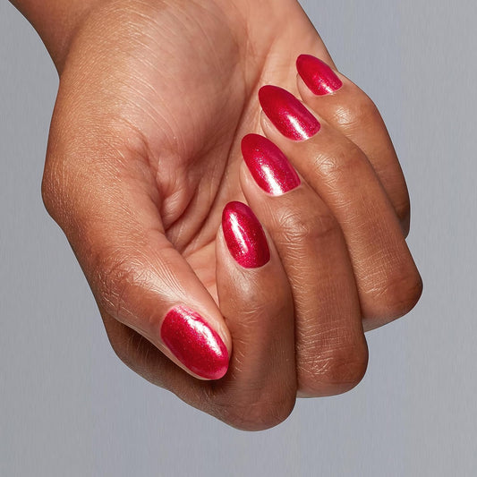 OPI Infinite Shine Nail Lacquer Kiss My Aries ISLH025 Fiery Red Shimmer Big Zodiac Energy Collection Fall 2023