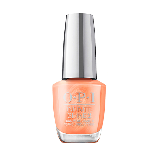 OPI Infinite Shine Nail Lacquer Sanding In Stilettos Pastel Orange Shade Summer Make The Rules Collection Summer 2023